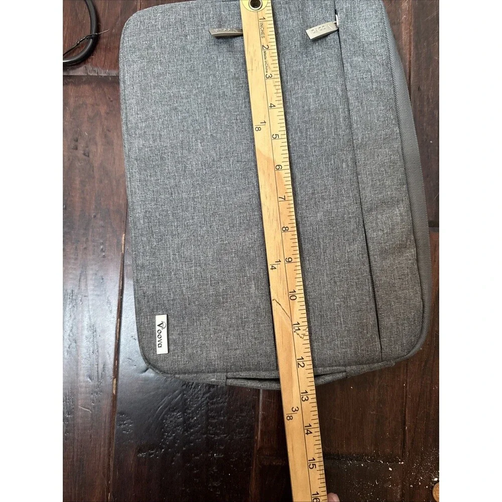Voova Gray Laptop Sleeve Bag with Pockets Water Resistant Computer For 13 Inch